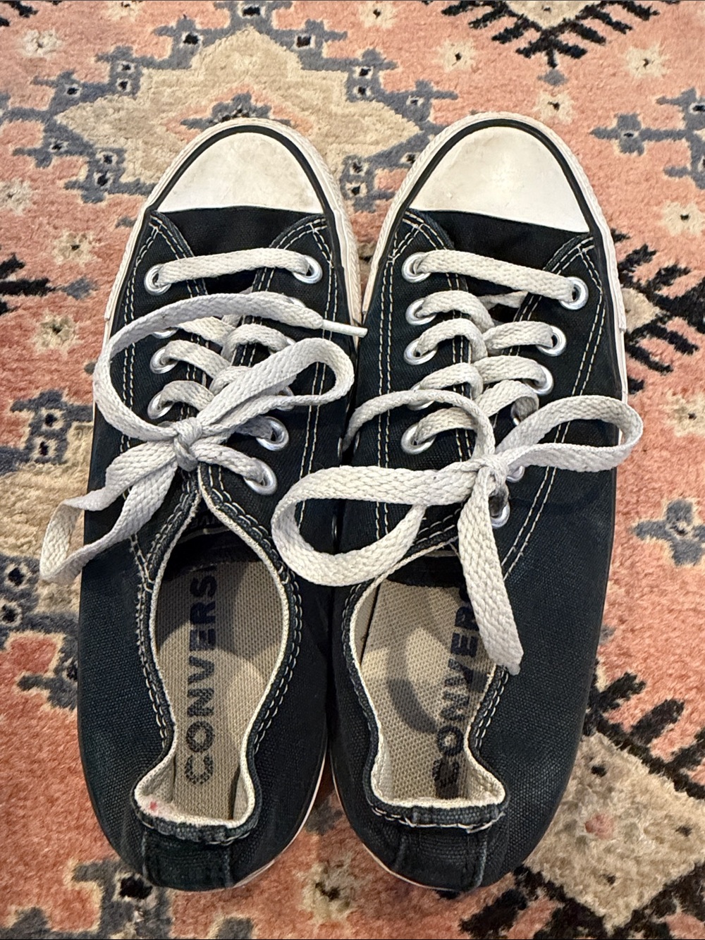 Converse Black and White Low-Top Canvas Sneakers